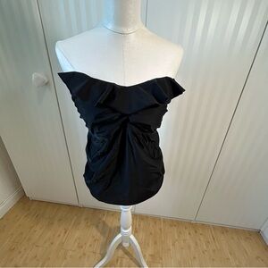 Motherhood Maternity black strapless tankini Size L